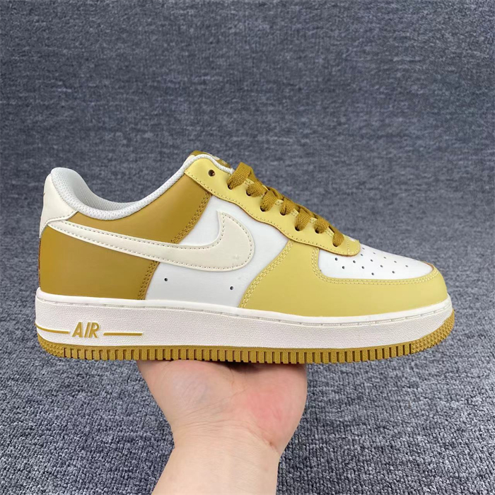 Women's Air Force 1 Brown/Yellow Shoes Top 0260